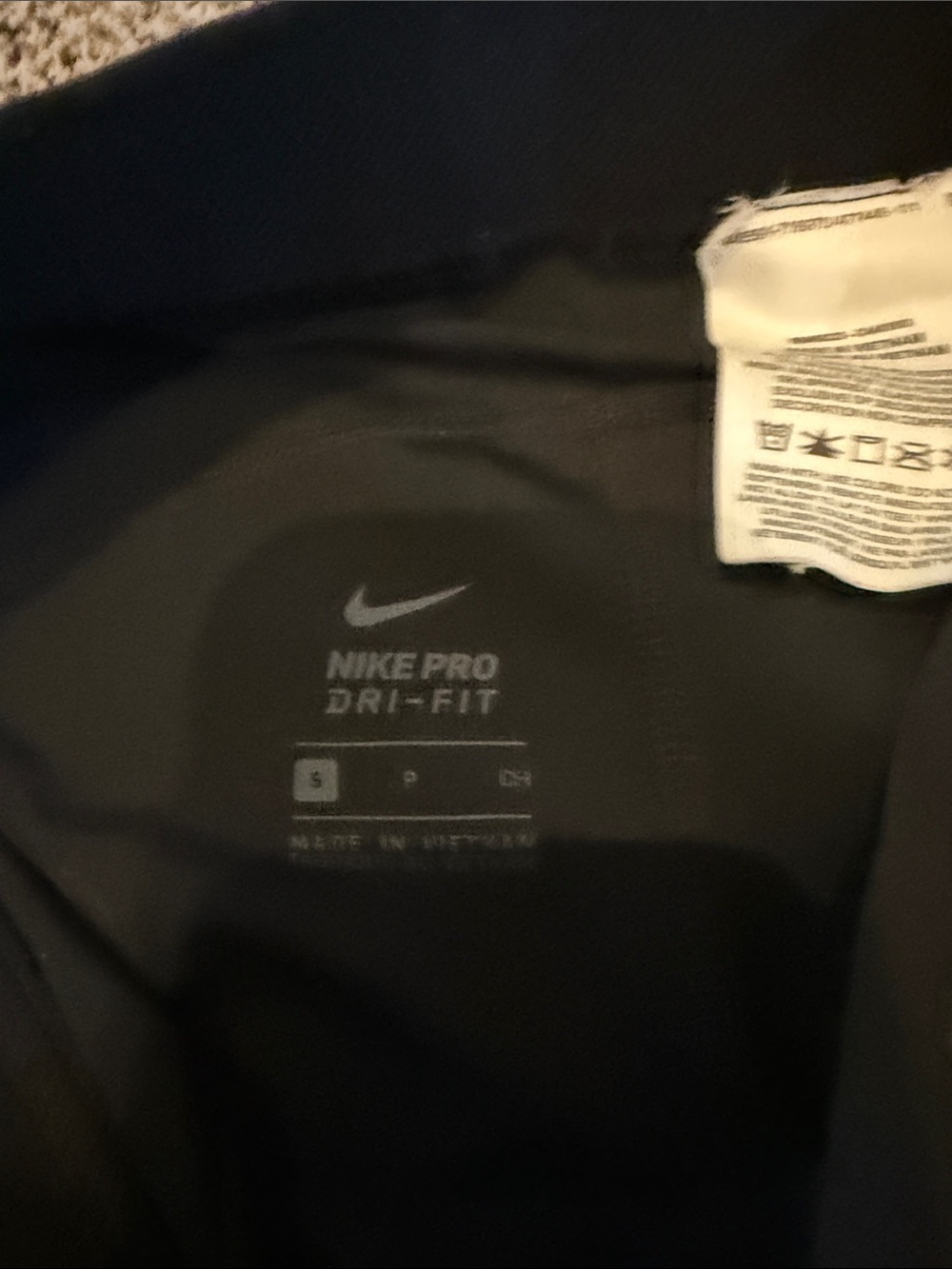 Nike Youth Black Performance Leggings with White Logo - Picture 2 of 3